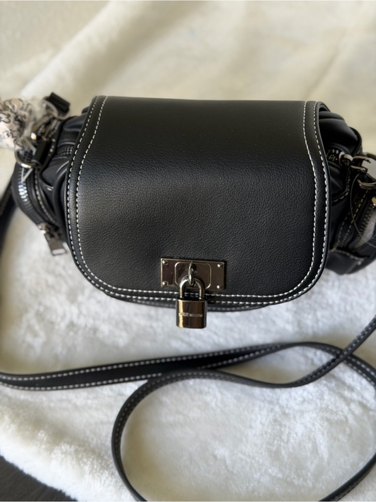 Steve Madden Black BTABITHA White black paisley western country scarf Crossbody